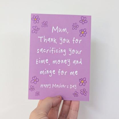 Time Money Minge Mother's Day Card - SUPER SECONDS