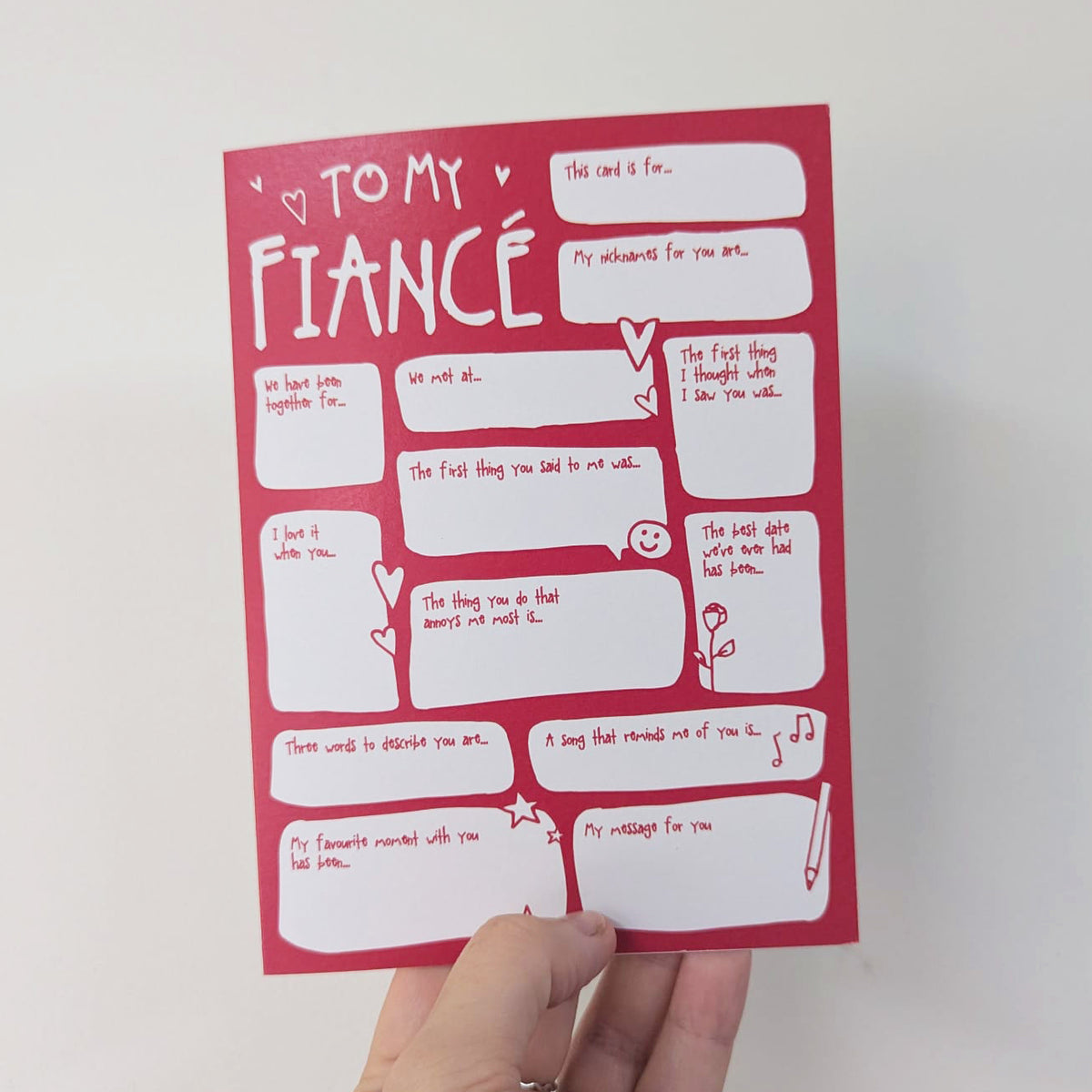 My Fiancé Fill In The Blanks Card - SUPER SECONDS