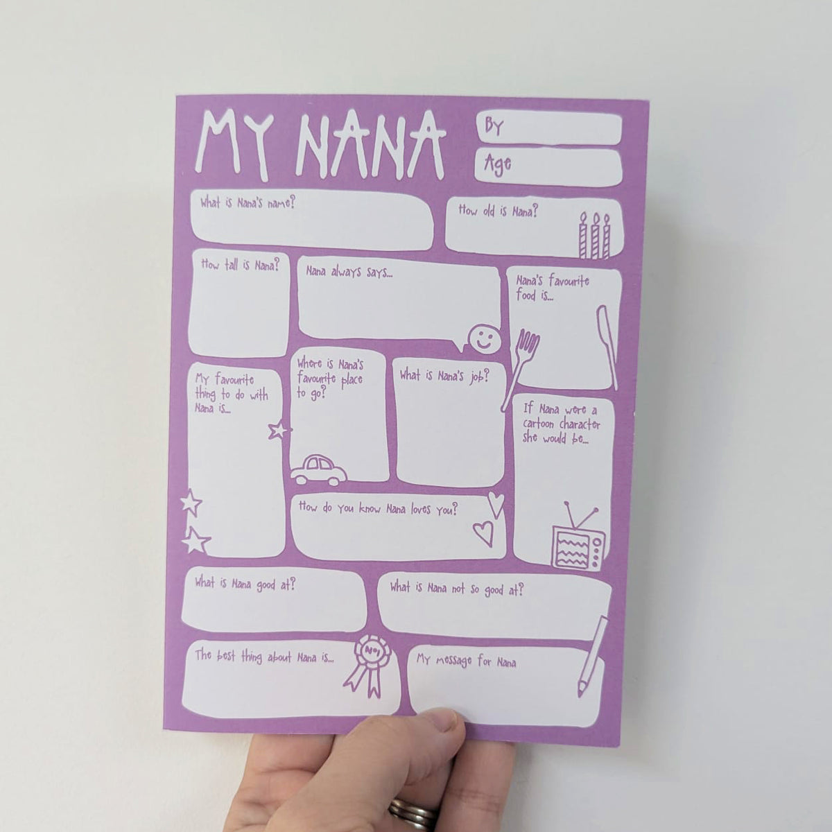 My Nana Fill In The Blanks Card - SUPER SECONDS
