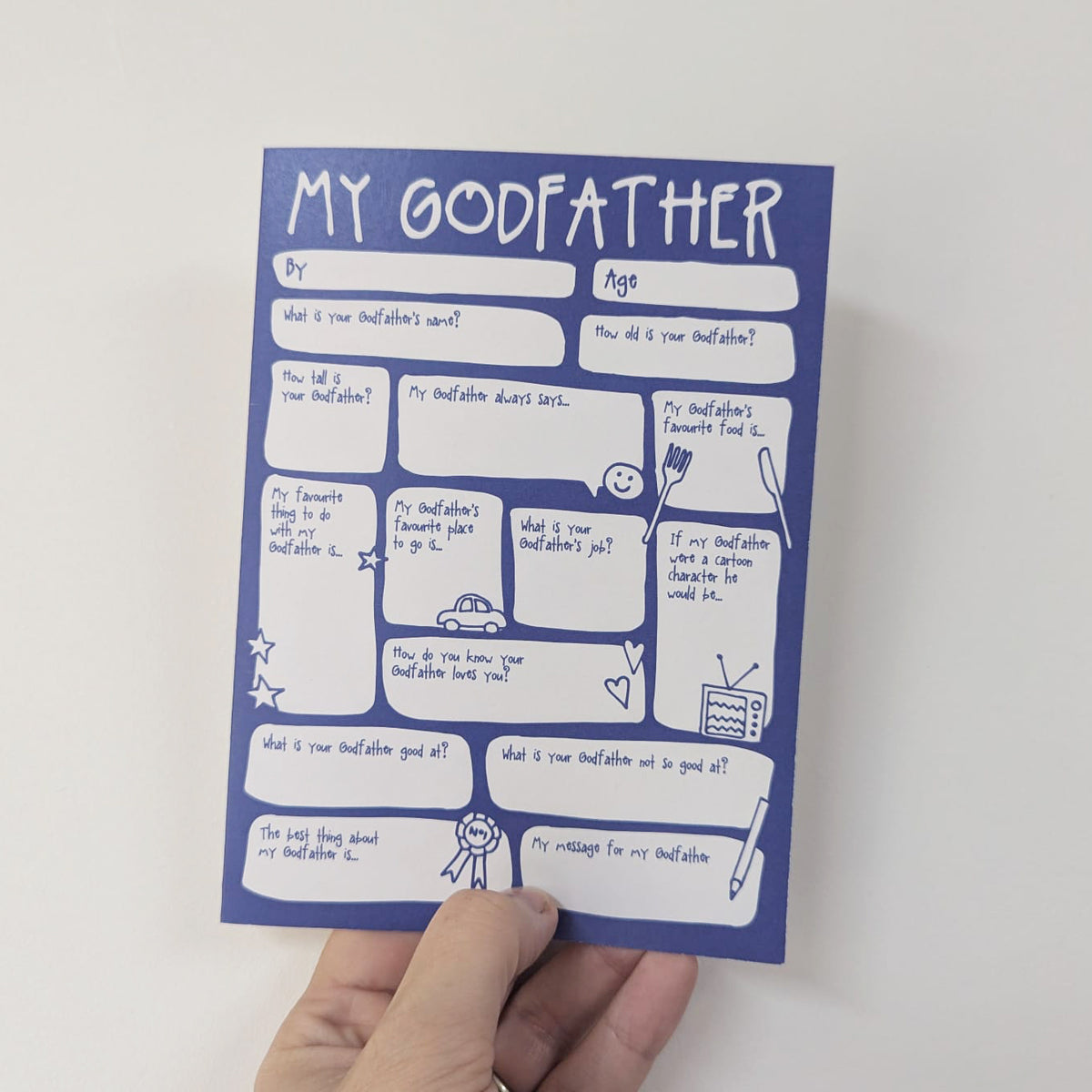 My Godfather Fill In The Blanks Card - SUPER SECONDS
