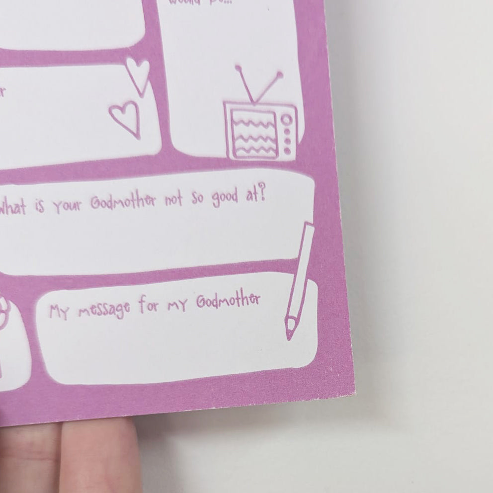 My Godmother Fill In The Blanks Card - SUPER SECONDS