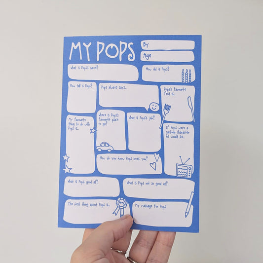 My Pops Fill In The Blanks Card - SUPER SECONDS