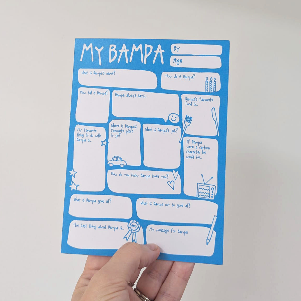 My Bampa Fill In The Blanks Card - SUPER SECONDS