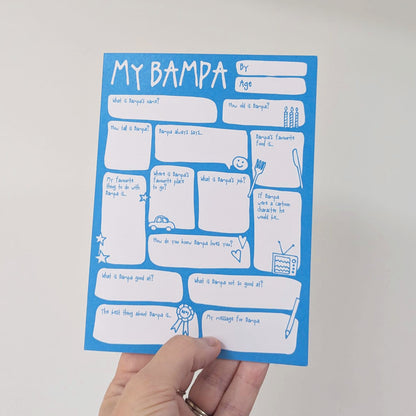 My Bampa Fill In The Blanks Card - SUPER SECONDS