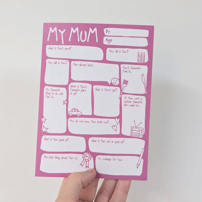 My Mum Fill In The Blanks Card - SUPER SECONDS