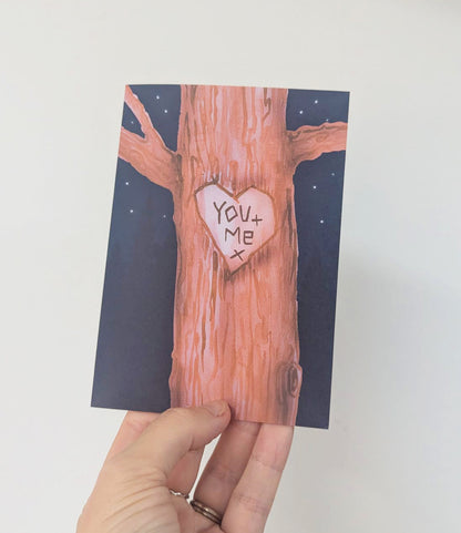 You + Me Tree Carving Card - SUPER SECONDS