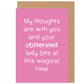 Obliterated Lady Bits Funny New Baby Card