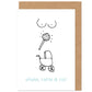 Shake Rattle And Roll Funny New Baby Card