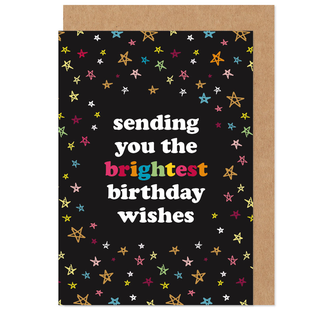 Brightest Birthday Wishes Rainbow Star Card