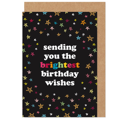 Brightest Birthday Wishes Rainbow Star Card