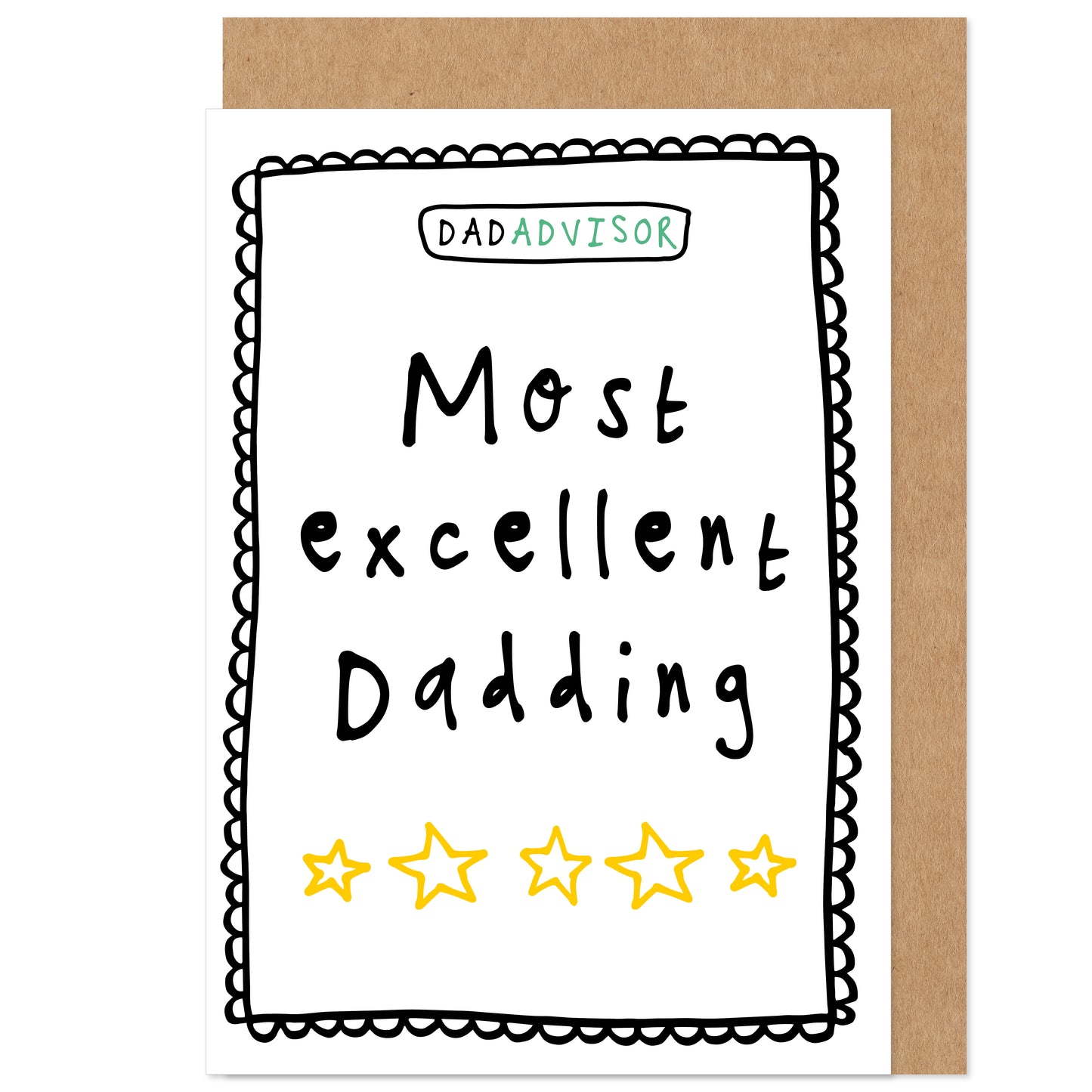 Most Excellent Dadding 5 Star Father's Day Card