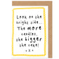 More Candles, Bigger Cake Birthday Card
