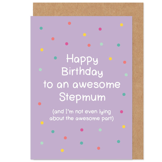 Happy Birthday To An Awesome Stepmum Card