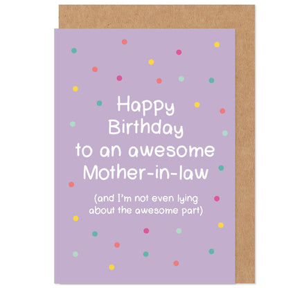 Happy Birthday To An Awesome Mother-In-Law Card