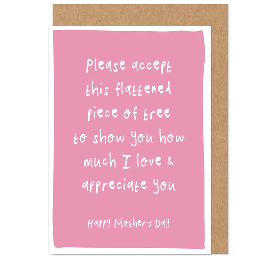Funny Folded Paper Mother's Day Card