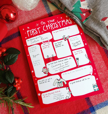 Baby's First Christmas Fill In The Blanks Card