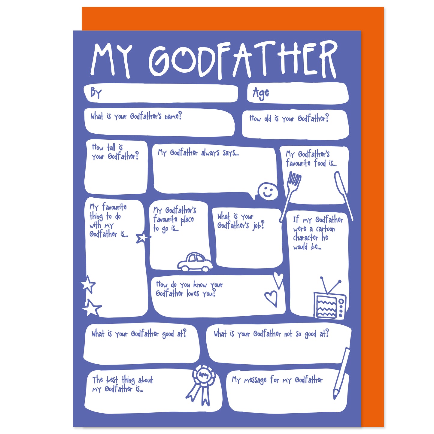 My Godfather Fill In The Blanks Father's Day / Birthday Card