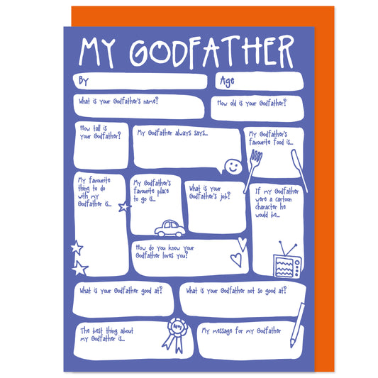 My Godfather Fill In The Blanks Father's Day / Birthday Card