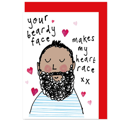 Love Your Beardy Face Valentine's / Anniversary Card
