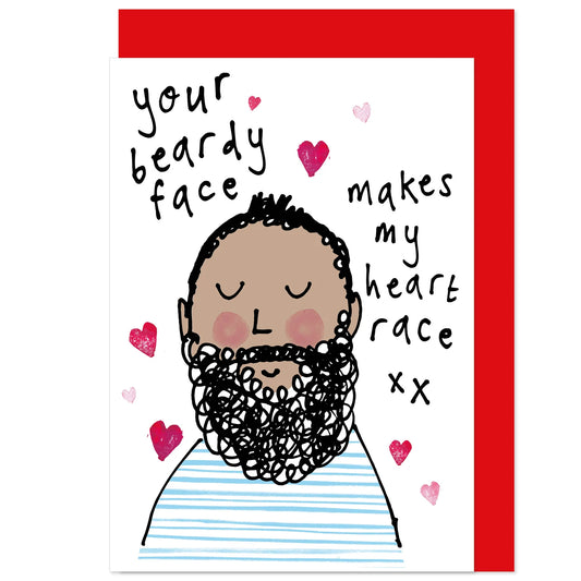 Love Your Beardy Face Valentine's / Anniversary Card